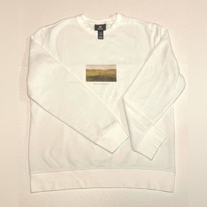 H&M - RETROUVAILLES logo WHITE SWEATER.